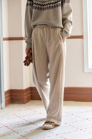 Drape wide-leg pants_2color