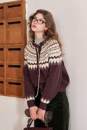 Nordic french knit cardigan