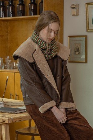 Large lapel mustang coat_2color