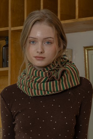 Colorblock stripes muffler_6color