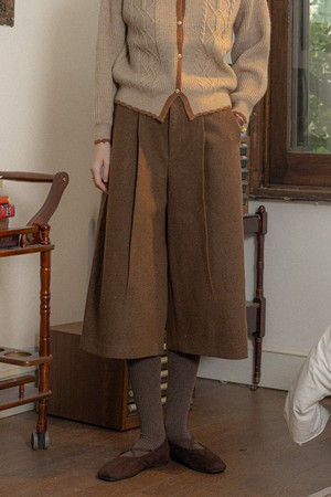 Solid color warm pants_2color