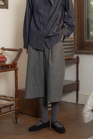 Solid color warm pants_2color