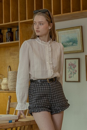 Fungus collar shirt_WHITE