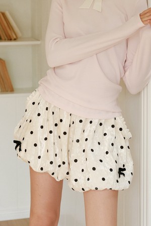 olka dot velvet balloon pants