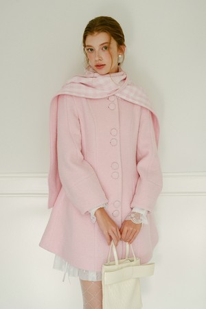 Scarf slim half coat