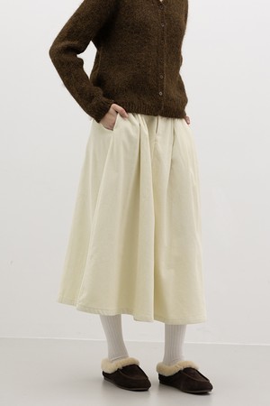 Ivory loose corduroy skirt