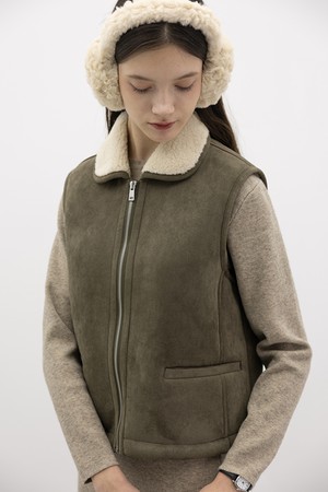 Nomad fleece mustang vest_KHAKI