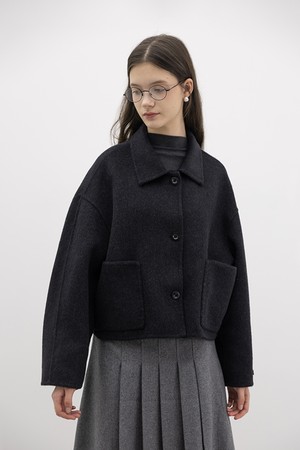 Slate mist short coat_2color