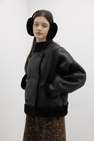 Low collar mustang coat_2color