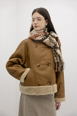 Low collar mustang coat_2color