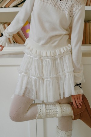 Bow tulle skirt