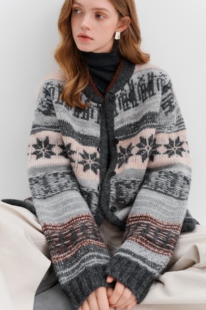 Vintage fair isle wool cardigan