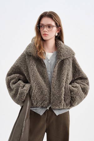 Fur reversible jacket_2color