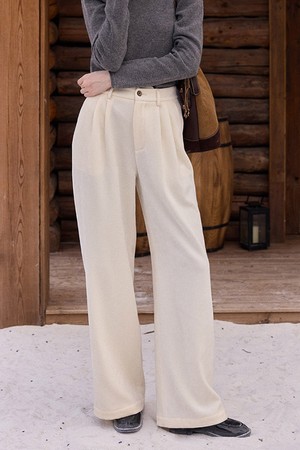 Straight drape chenille pants_2color