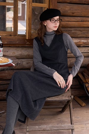 Acetate two vest dress