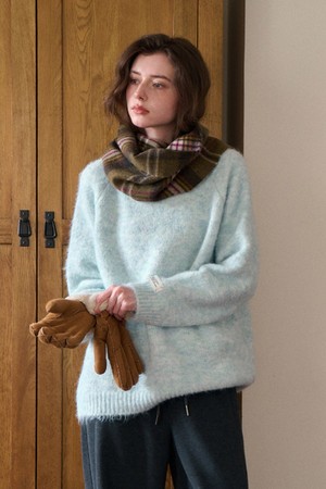 Silhouette crew neck knit_4color