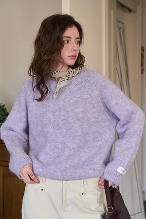 Silhouette crew neck knit_4color