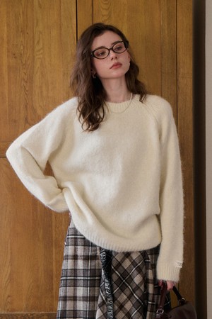 Silhouette crew neck knit_4color