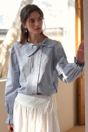 Texture jacquard blouse_2color