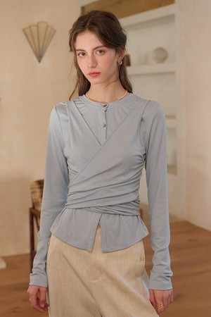 Strap knitted top_2color