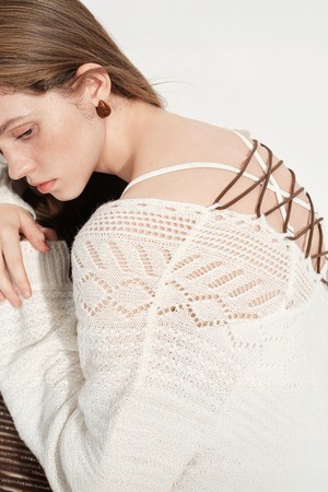 Bohemian see through knit top