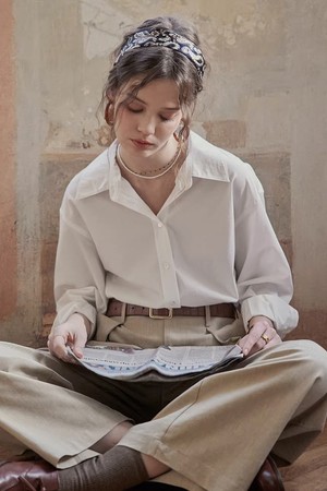 Basic cotton shirt_4color