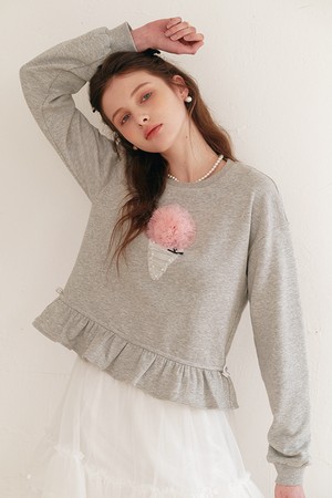 Ice cream frill sweatshirt