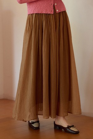 SR_Wrinkled gauze skirt_2color