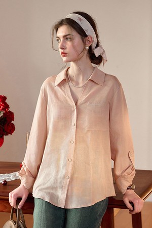 SR_Linen lapel shirt