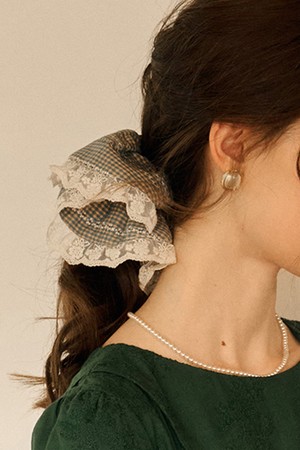 SR_Patchwork lace scrunchie_4color