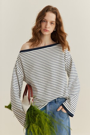 Shoulder striped long top