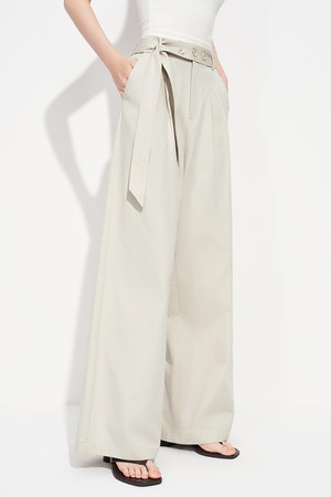 Wide leg belted pants