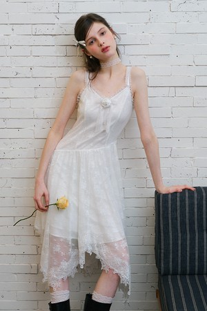 Floral lace camisole dress