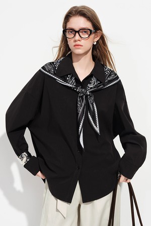 Minimal scarf shirt_2color