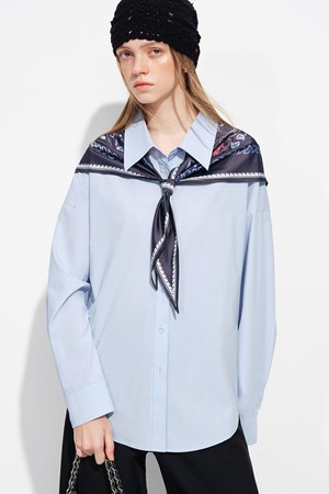 Minimal scarf shirt_2color