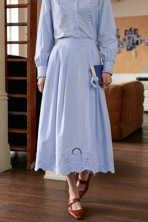 Cotton french up skirt