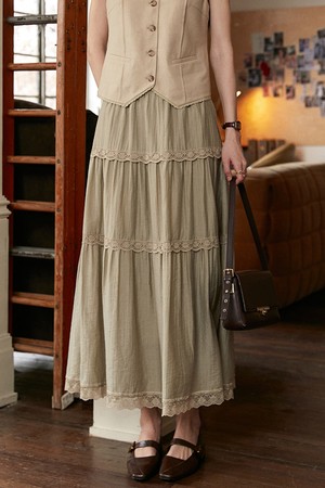 French old lace skirt