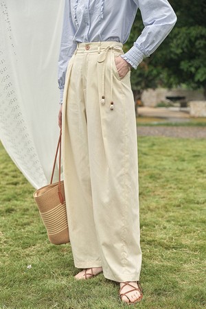 Loose drape wide pants_2color