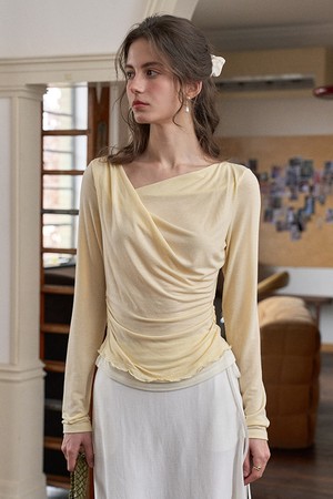 Swing knit slim long top_2color