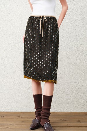 Polka dot layered skirt