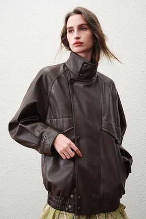 Oversize faux jacket