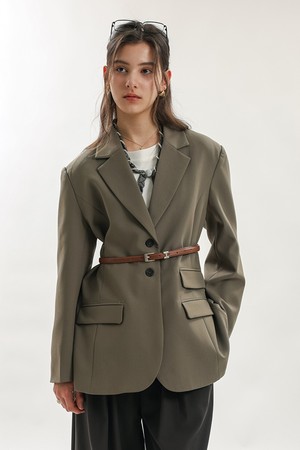 Classic tailored blazer jacket_2color