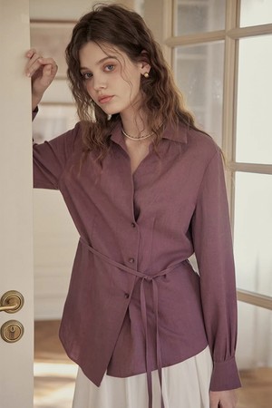 String v-neck button blouse