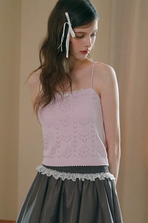 Flower crochet camisole