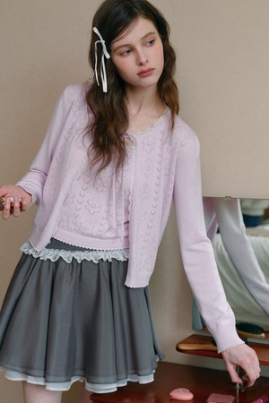 Flower crochet cardigan