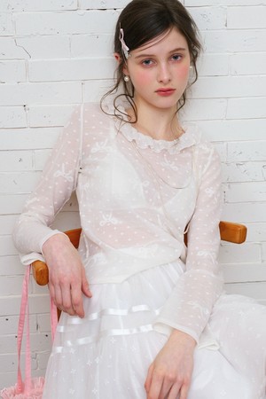 See through lace blouse