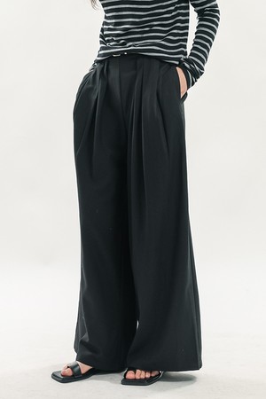 Belted wide pants_3color