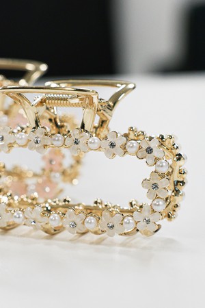 Floral hair claw clip_2type