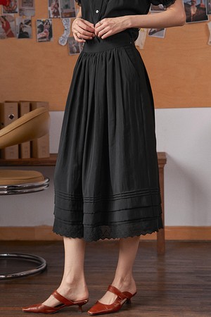 Tencel black skirt