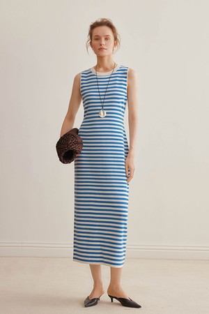 Striped slim vest dress_2color